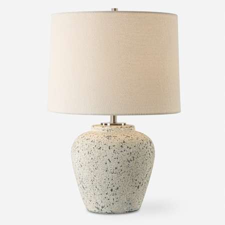 Uttermost Rupture 19" Tall Buffet Table Lamp Aged Ivory