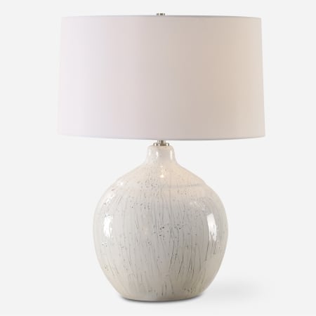 Uttermost Dribble 26" Tall Buffet Table Lamp White Glaze