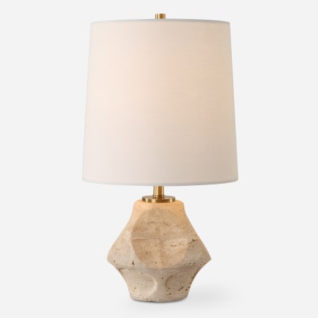 Uttermost Indent 17" Tall Buffet Table Lamp Travertine