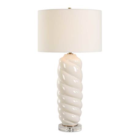 Uttermost Anneli 31" Tall Buffet Table Lamp Gloss White