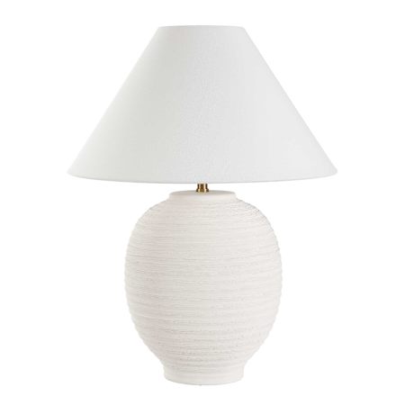 Uttermost Rocio 25" Tall Vase Table Lamp with Linen Shade White