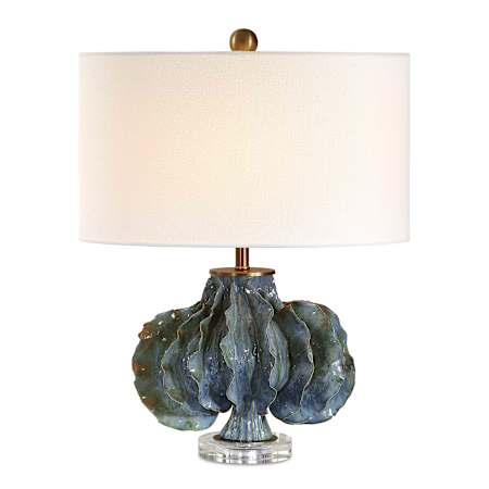 Uttermost Ruffle Up 23" Tall Accent Table Lamp Brown / Blue