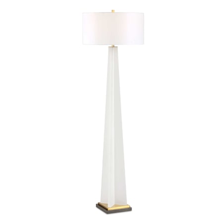 Uttermost Rosin 66" Tall Column Floor Lamp White