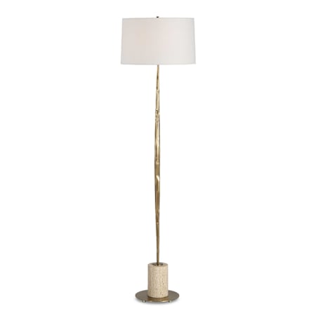 Uttermost Halen 64" Tall Column Floor Lamp Brass / Gold