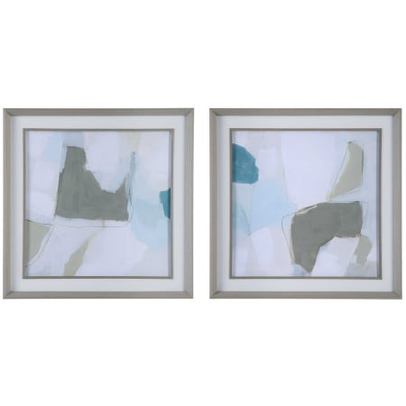 Uttermost 26" x 26" Framed Patterns and Designs Print Blue / Gray / White