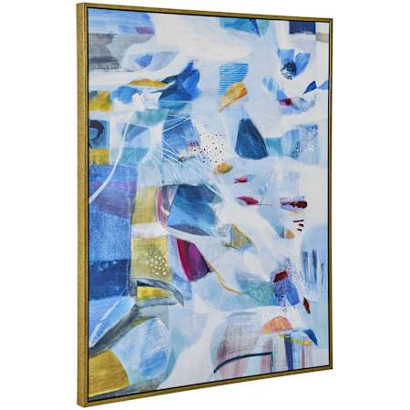 Uttermost The Story Of Water 55" x 44" Framed Abstract Painting Multicolored