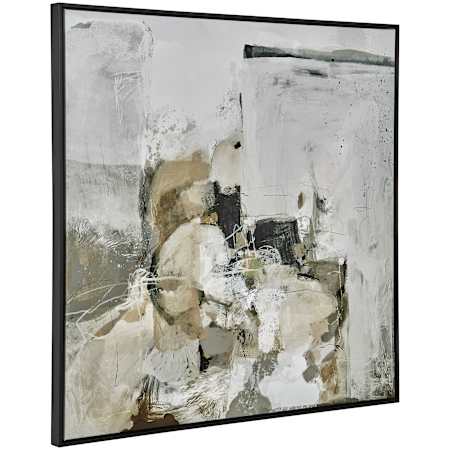 Uttermost Solace I 50" x 50" Framed Abstract Painting Multicolored