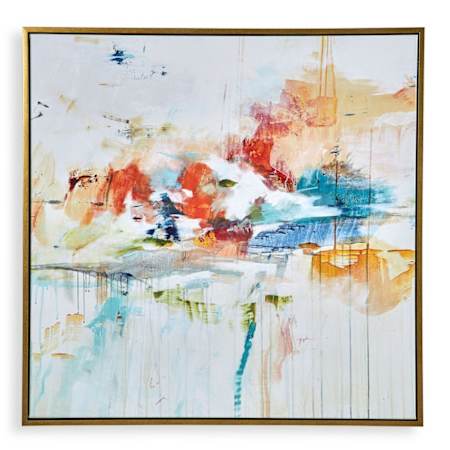 Uttermost Dream State 42" x 42" Framed Abstract Painting Multicolored
