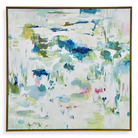 Uttermost Abstract Reflections 50" x 50" Framed Abstract Painting Multicolored