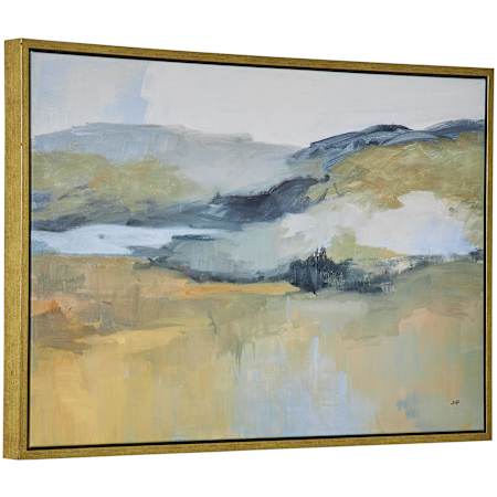 Uttermost Folded Hills 26" x 38" Framed Landscapes Painting Multicolored
