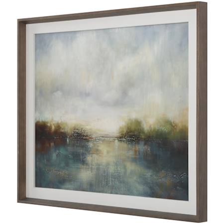 Uttermost Blue Reverie 36" x 42" Framed Landscapes Graphic Print Multicolored