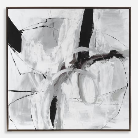 Uttermost Looping 56" x 56" Framed Abstract Drawing Print Gray