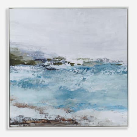 Uttermost Blue Essence 45" x 45" Framed Nautical and Ocean Drawing Print by Allison Pearce Blue
