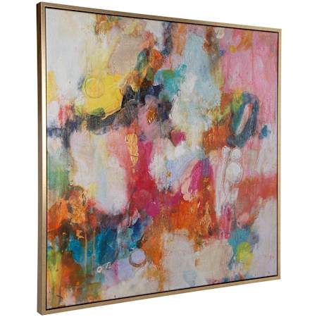Uttermost A Colorful Mindset 44" x 44" Framed Abstract Painting Multicolored
