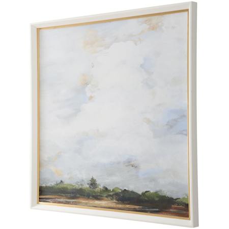 Uttermost Whispering Cloudscapes 46" x 46" Framed Landscapes Graphic Print Multicolored