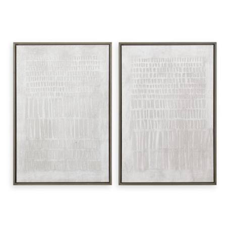 Uttermost Social Theory 38" x 26" Framed Abstract Painting - Set of 2 Multicolored