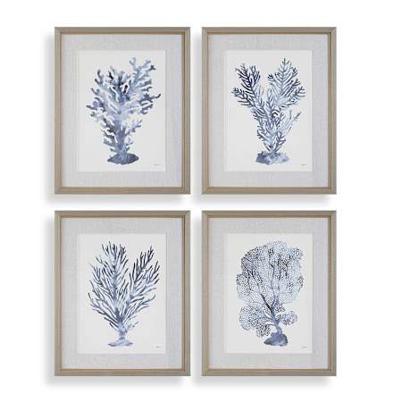 Uttermost Shibori Coral 33" x 27" Framed Botanical Painting Multicolored