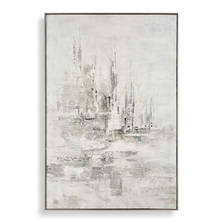 Uttermost Hours In Silence 61" x 41" Framed Abstract Painting Hand Painted Canvas