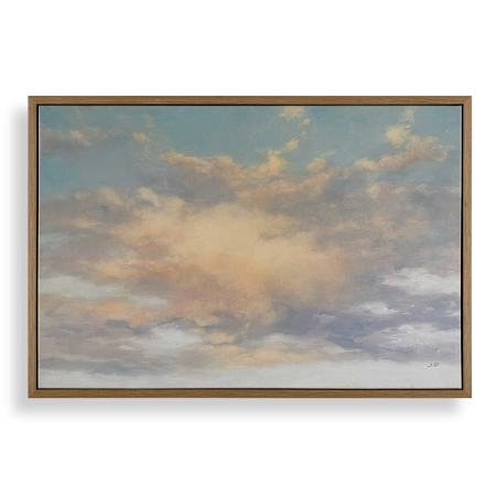 Uttermost Take Me Higher 57" x 57" Framed Sunset and Sky Textual Print Blue
