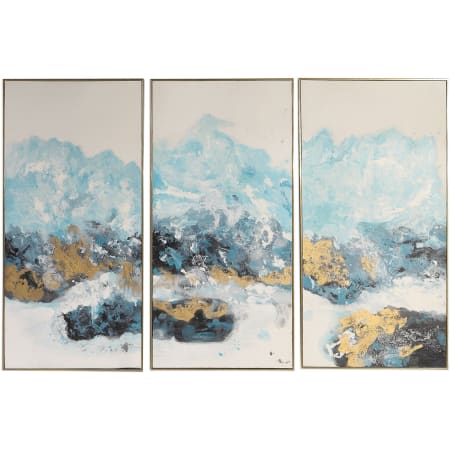 Uttermost Crashing Waves 48" x 24-1/4" Three Panel Framed Abstract Painting on Canvas Blue