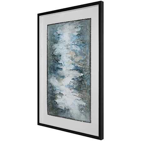 Uttermost Lakeside Grande 61" x 40" Framed Abstract Painting Multicolored