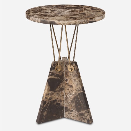 Uttermost Levitate 16" Diameter Marble Accent Table Brown