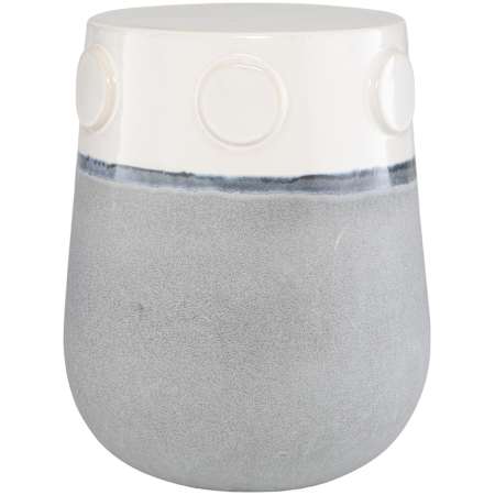 Uttermost Mulvane 14" Wide Ceramic Accent Table Off-White / Blue Gray