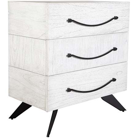 Uttermost Vivi 32" Wide 3 Drawer Wood Cabinet Black / Gray