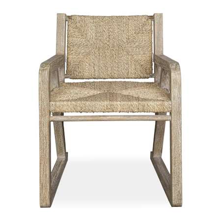Uttermost Chatham 25" Wood Dinner Chair Seagrass / Whitewash