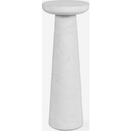 Uttermost Lirra 8" Diameter Marble Accent Table Gray