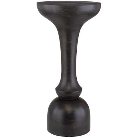 Uttermost Gambit 12" Diameter Mango Accent Table Black