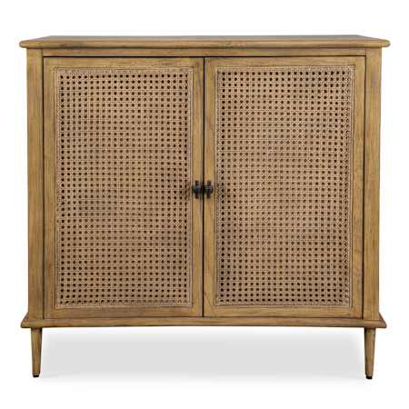 Uttermost Coast 36" Wide Oak 2 Door Rattan Accent Cabinet Woodtone