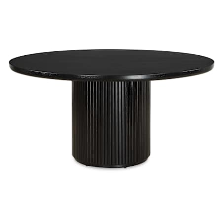 Uttermost Hersch 60" Wide Oak and Plywood Table Black