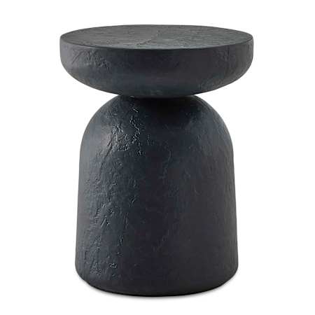 Uttermost Hurlee 16" Diameter Concrete Table Black Slate