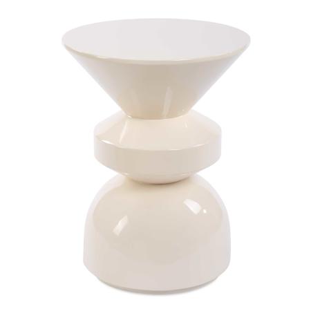 Uttermost Lyford 16" Diameter MDF Table Lacquer Cream