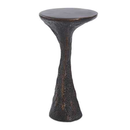 Uttermost Milan 12" Diameter Concrete Table Dark Bronze