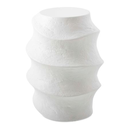 Uttermost Winded 15" Diameter Concrete Table Casual White