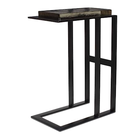 Uttermost Soma 18" Wide Glass Top Glass and Metal Table Black