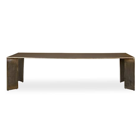 Uttermost Reade 63" Wide Aluminum Table Antique Brass