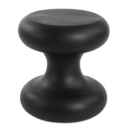 Uttermost Robles 16" Diameter Resin Top Resin and Rice Stone Table Matte Black