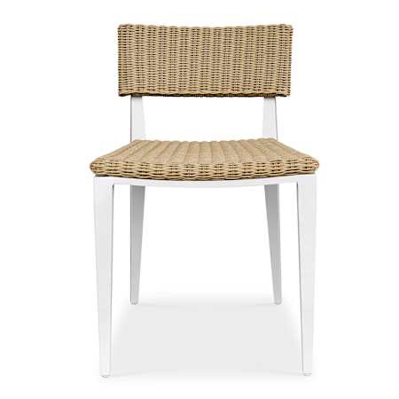 Uttermost Calbas 20" Aluminum Dinner Chair Crisp White