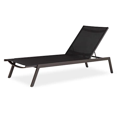 Uttermost Bea 79" Wide Aluminum Framed Chaise Chair Java Black