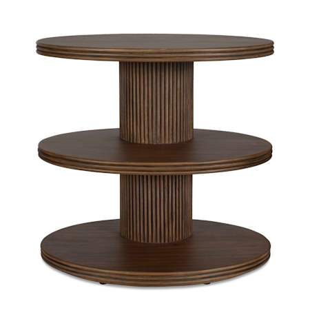 Uttermost Top 25" Wide Wood Top MDF, Rattan, Wood, and Wood Veneer Table Woodtone