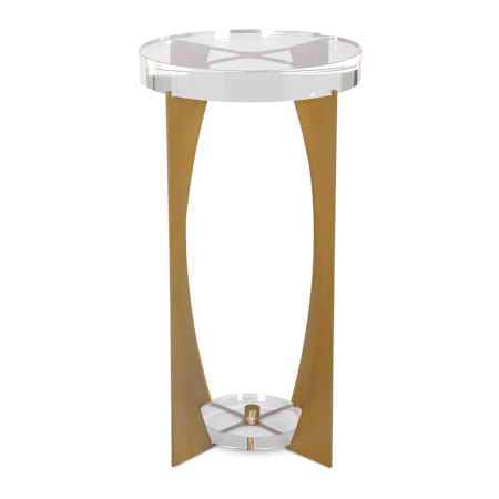 Uttermost Kolkata 14" Diameter Glass Top Crystal and Iron Accent Table Gold