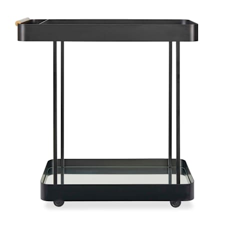 Uttermost Vesper 32" Wide Glass, Iron, MDF, and Tempered Glass Bar Cart Black / Brass