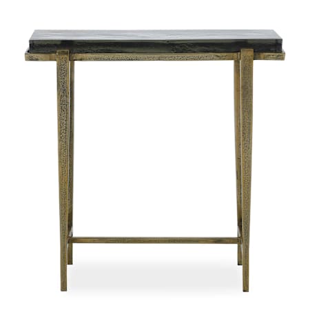 Uttermost Preston 25" Wide Aluminum Top Aluminum and Glass Accent Table Brass / Gold