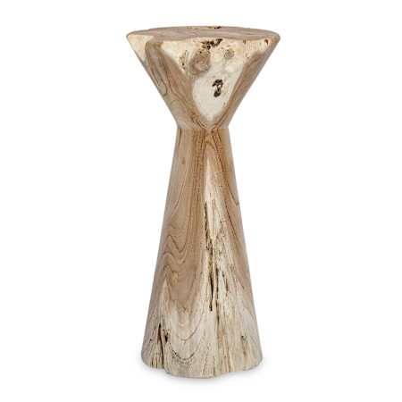 Uttermost Coastwood 10" Diameter Wood Top Teak Wood Accent Table Woodtone