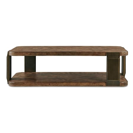 Uttermost Vance 54" Wide Alder, Iron, MDF, Resin, and Wood Veneer Table Bronze / Woodtone