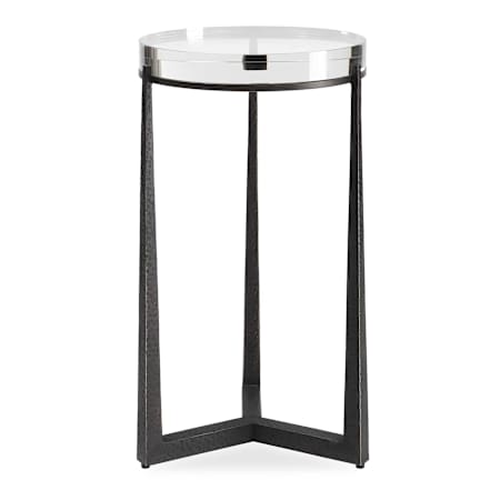 Uttermost Midas 14" Diameter Crystal Table Black