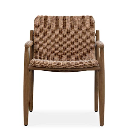 Uttermost Sumba 23" Wide Golden Flax Outdoor Dining Chair Brown